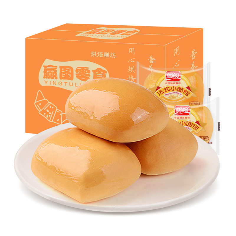 学生专享盼盼法式小面包营养美味迷你夹心软面包早餐零食品批发整箱