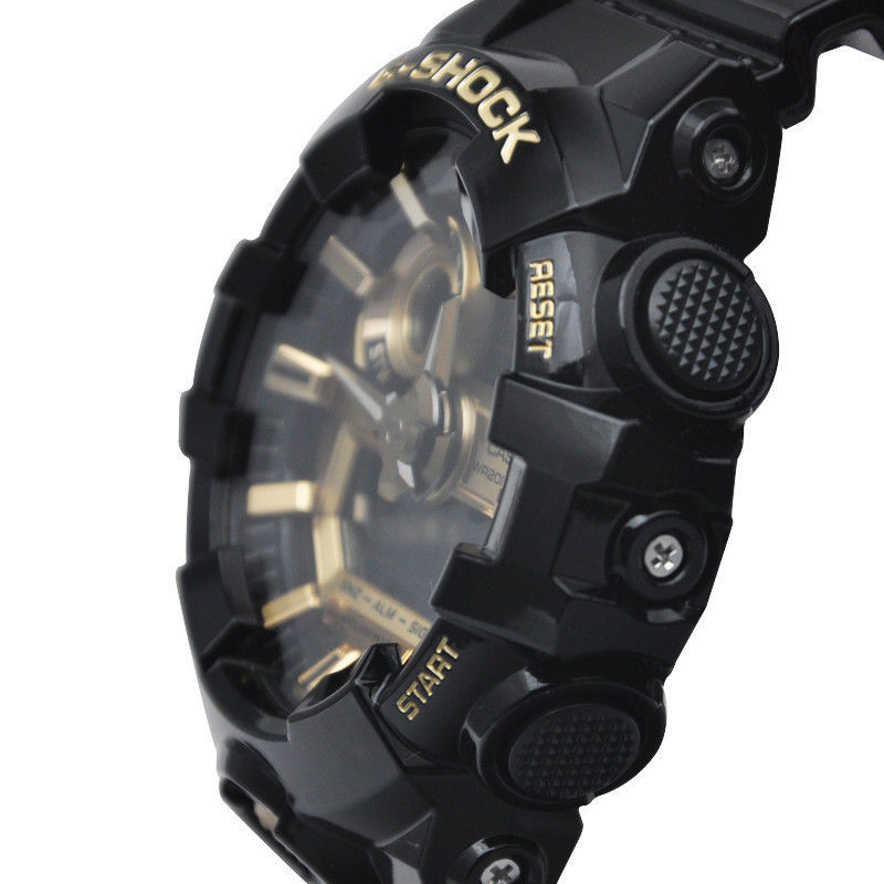 卡西欧(CASIO)手表G-SHOCK系列 日韩品牌时尚黑金运动休闲通用防水石英表男GA-710GB-1A