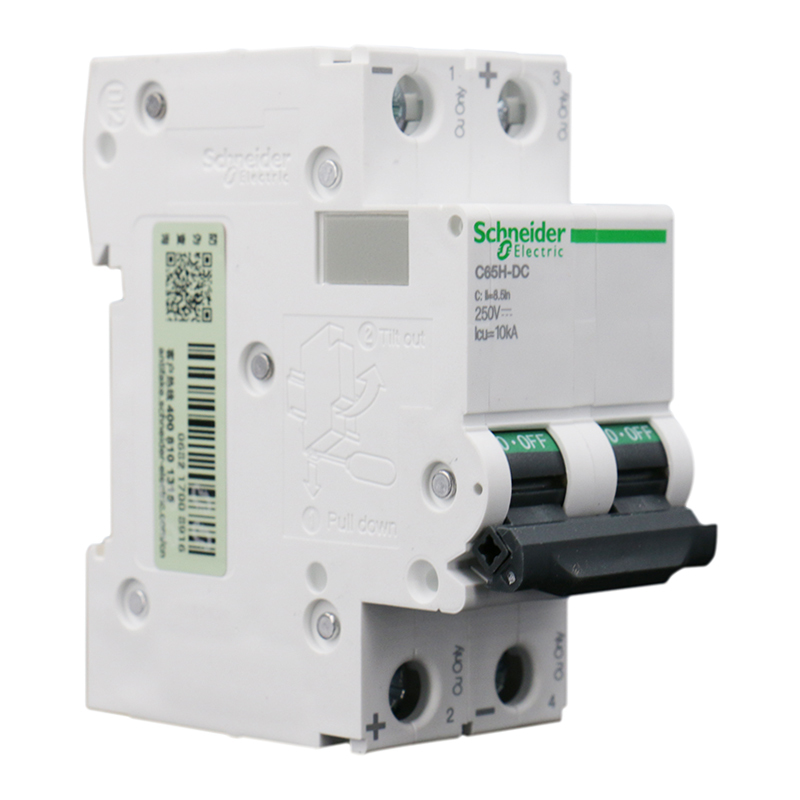 施耐德 直流断路器 空气开关 A9系列 C65H-DC 2P C25A 货号A9N22078