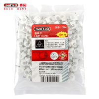 赛拓(SANTO)工程圆形钢钉线卡 电线网线钉子 固线钉压线卡4mm 100只装0004