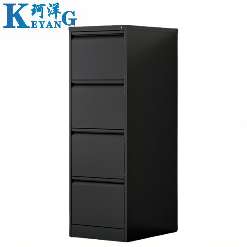 珂洋 A4抽屉柜 四斗(黑色) 台高清大图