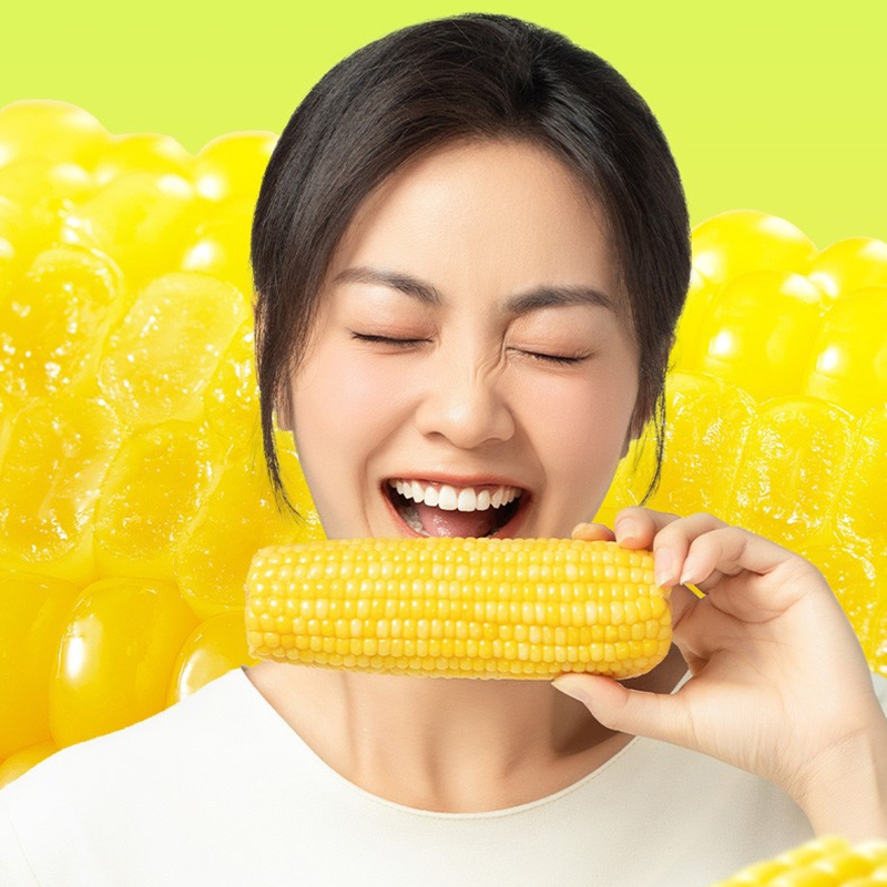 十月稻田 鲜食黄糯玉米1.32kg (220g*6)高清大图