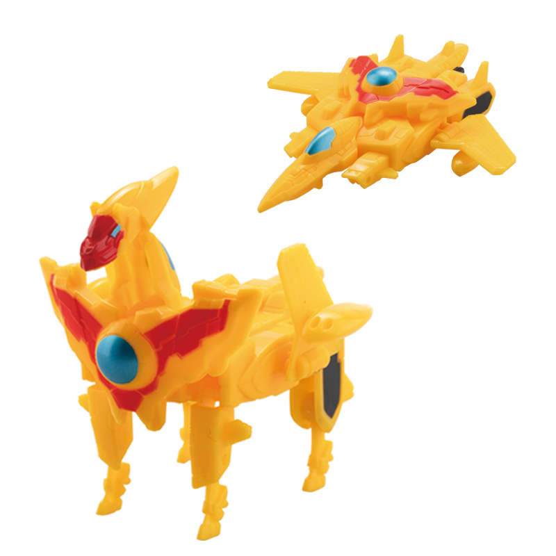 四之邦宝历险记儿童男孩变形合体机甲机器人6合体套装 [麒麟金刚]4寸