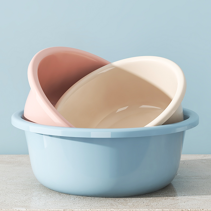 [补贴10%]加厚塑料洗脸盆家用大中小号洗衣服盆子婴儿小面盆学生宿舍洗脚盆高清大图