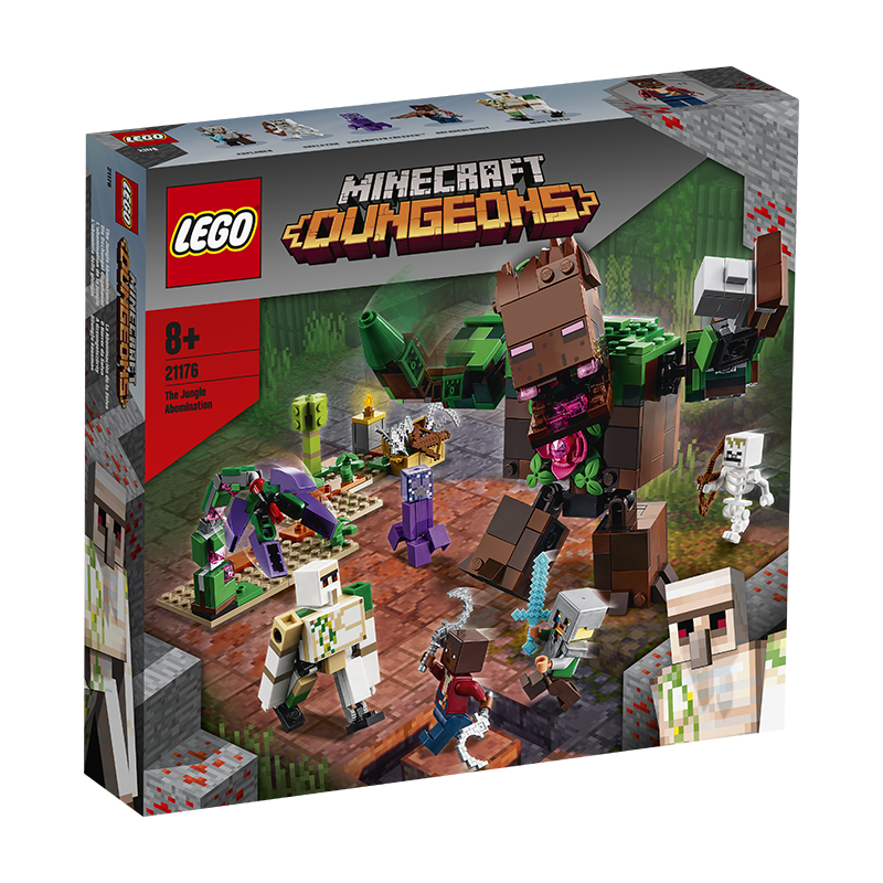 lego乐高6月新品minecraft21176 丛林憎恶积木玩具