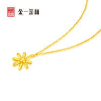 金一国囍足金小雏菊时尚精品女士黄金项链时尚套链（计价）ABC028