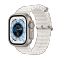 Apple Watch Ultra 智能手表 (GPS+蜂窝版)49mm 钛金属表壳 白色海洋表带