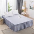 加厚床罩床裙式纯色床裙罩单件裙式床罩套公主风_976 180cmx200cm 床裙款-灰色