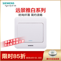 西门子(SIEMENS)开关插座 远景雅白系列一开单控带荧光5TA01131CC1