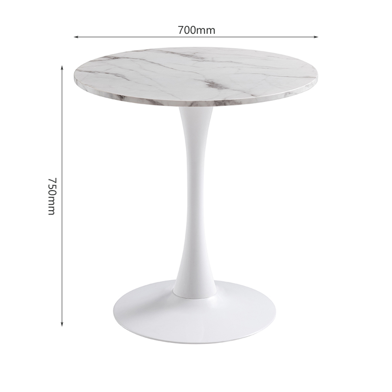 中豫鑫泽ZYXZ-VC4120107 圆桌小户型家用桌简约接待洽谈桌 大理石台面高清大图