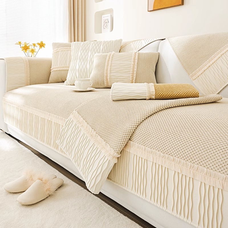 幸福派 四季沙发垫套装防滑沙发坐垫子123组合灯芯绒沙发垫布艺简约北欧风夏天沙发套罩巾沙发贵妃支持定制飘窗垫高清大图