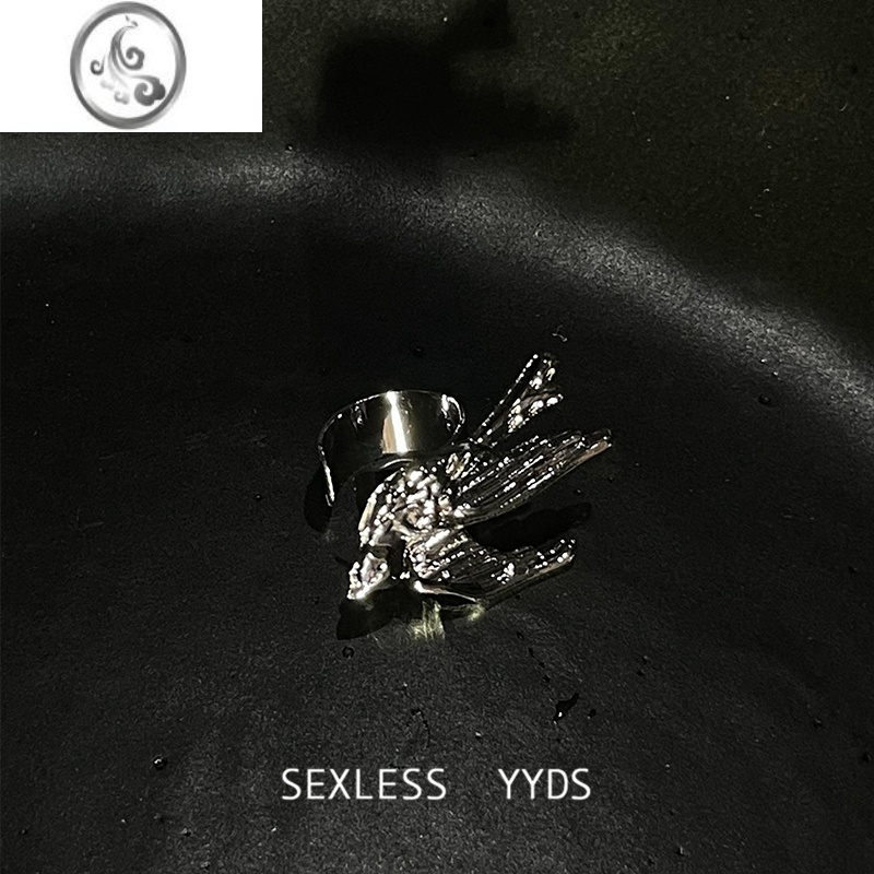 JiMiyyds 冷淡风飞鸟耳骨夹高级感耳夹女无耳洞男耳环ins网红秋冬耳饰
