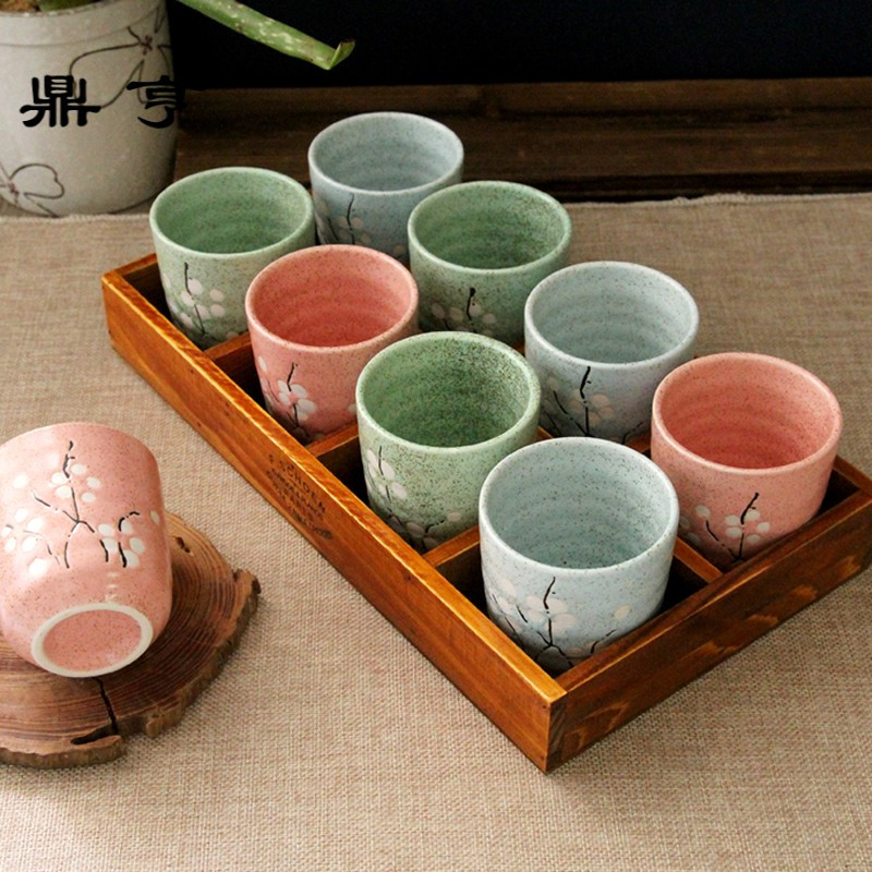 鼎亨陶瓷茶杯 青花瓷杯 日式茶杯 水杯功夫茶杯 品茗杯 啤酒杯腰