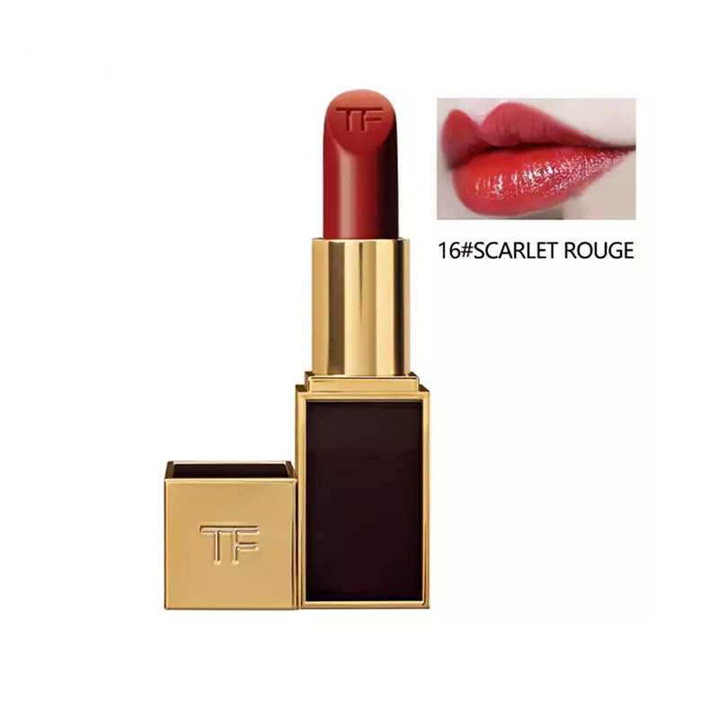 汤姆福特(TOM FORD)烈焰幻魅唇膏3g 16#SCARLET ROUGE 斯嘉丽红 TF黑管口红显色