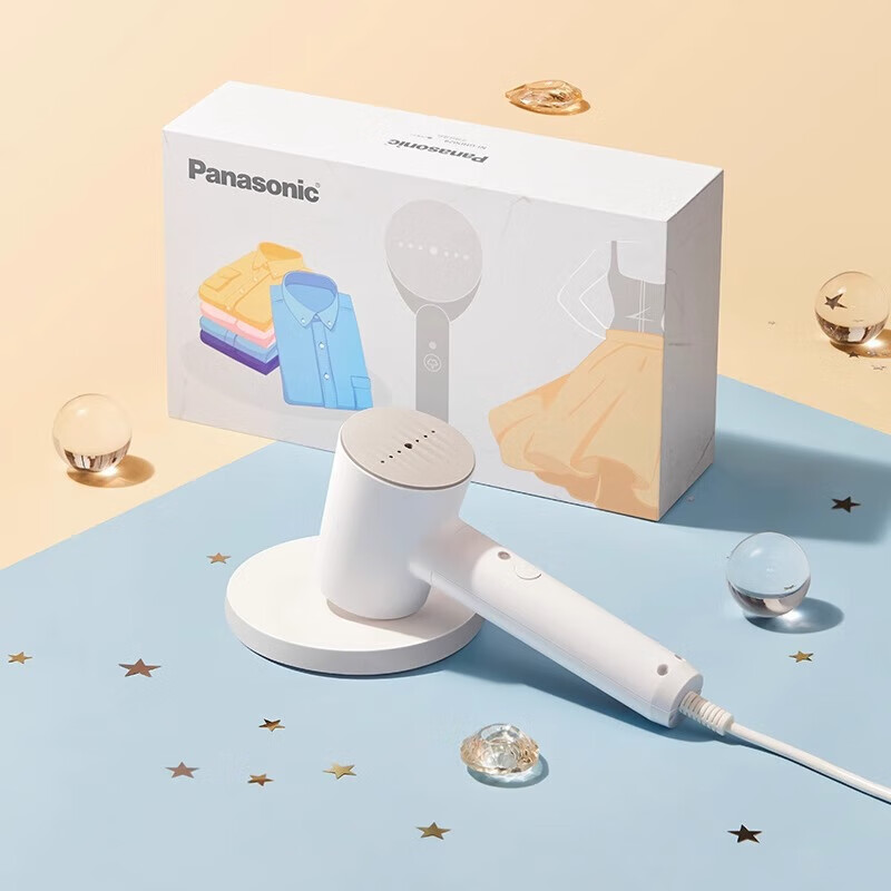 松下(Panasonic)挂烫机 家用手持蒸汽熨烫机 小型便携 快速除皱 恒温护衣 一机多用 NI-GHD029