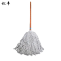松丰实木圆头纯棉线拖把吸水拖布工厂物业用吸水墩布不掉毛146cm把（146cm）