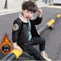 童装男童冬装加厚外套2020新款韩版宝宝皮衣秋冬儿童加绒夹克洋气