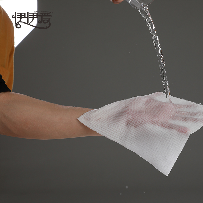 伊伊爱 干湿两用立体网纹洗脸巾 抽取式60抽1包高清大图