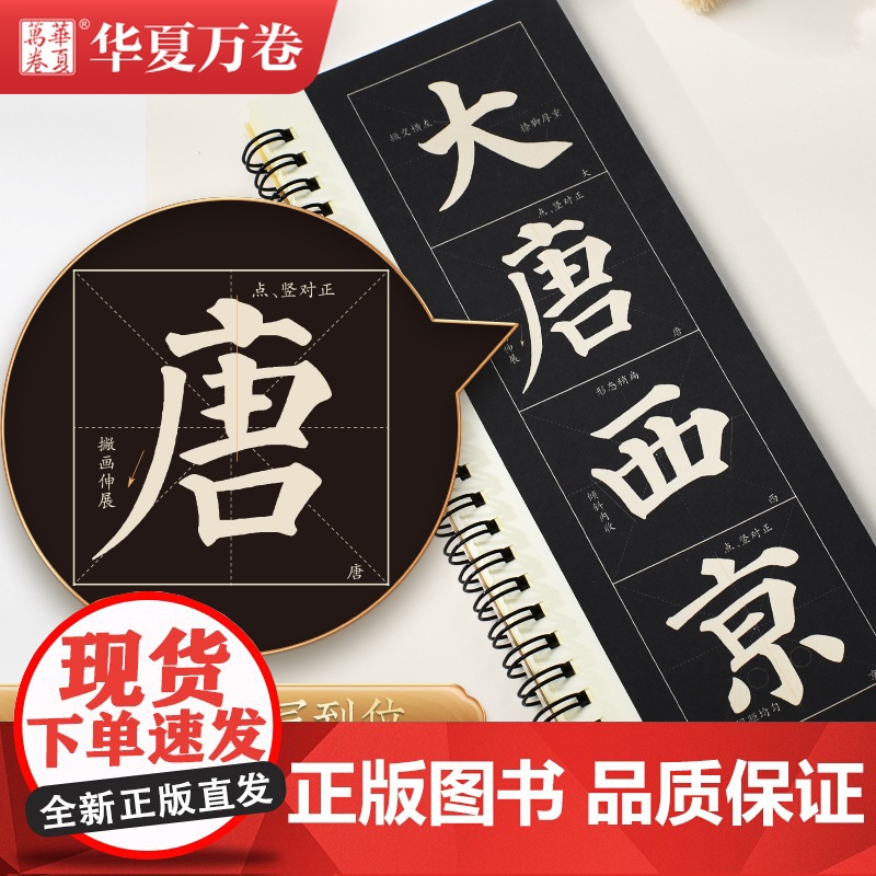 华夏万卷字帖 颜真卿多宝塔碑(上)楷书字帖成人初学者近距离临摹字卡入门放大版临摹书法毛笔字帖软笔硬笔通用高清大图