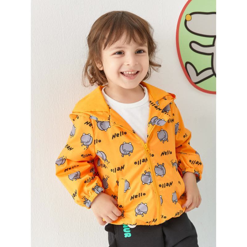 [2件2折价:62]moomoo童装男女童外套春秋新款洋气小童宝宝趣味卡通满印印花外套图片