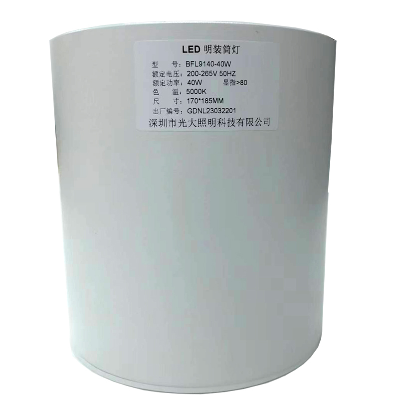 光大特照 BFL9140 LEDAC220V 60WIP44 6000K 6600Lm 大功率LED明装筒灯计价单位:套