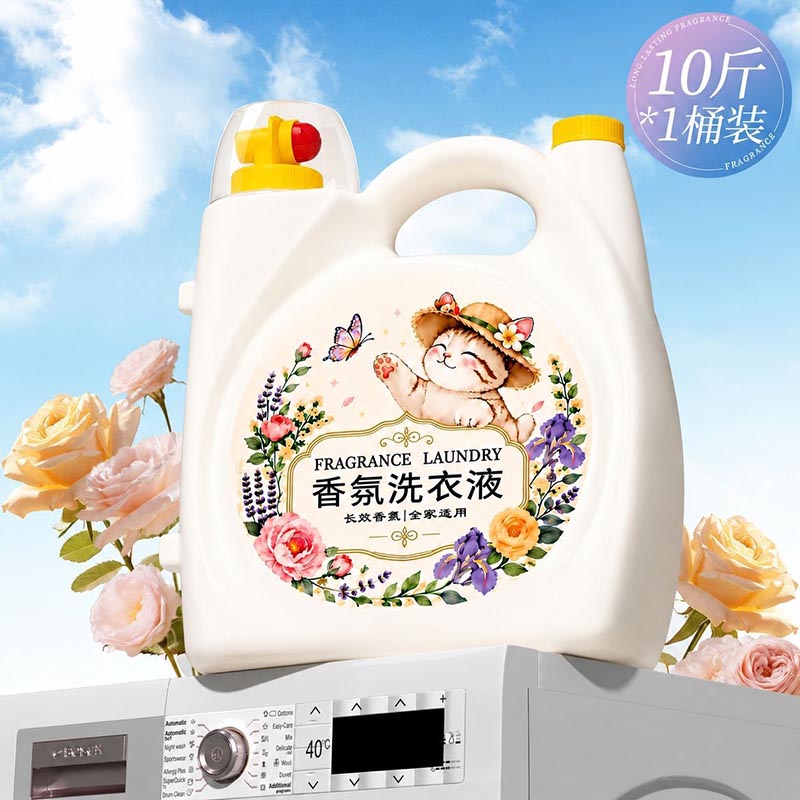 【10斤*1桶】洗衣液大瓶10斤香味柔顺去污香氛香水洗衣液家用家庭装_142高清大图