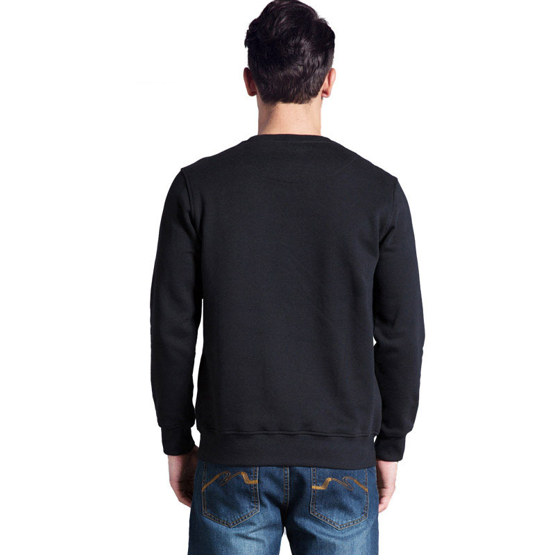 木林森男卫衣新款长袖圆领加绒卫衣简约百搭套头外套韩版潮