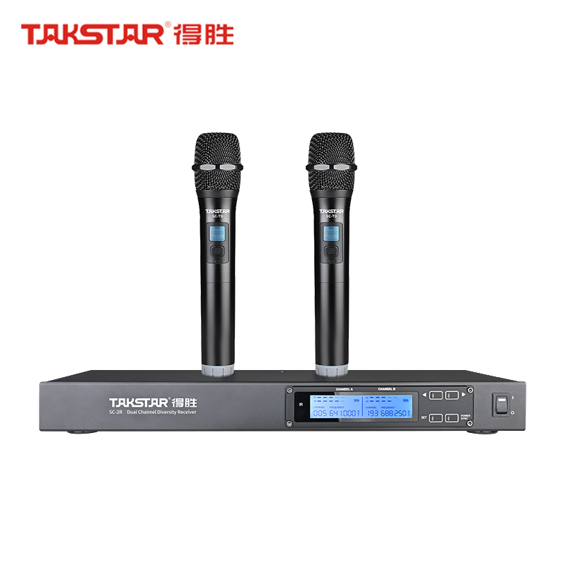 得胜 一拖二无线手持会议麦克风套装 SC-2R+SC-TD*2 套