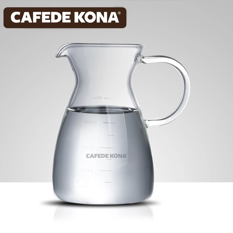 CAFEDE KONA 家用手冲咖啡分享壶 滴漏式咖啡器具耐热玻璃可爱壶