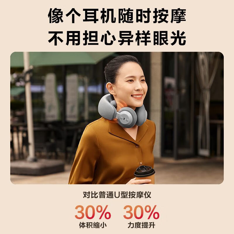 SKG颈椎按摩仪灰白色N3系列2代高清大图