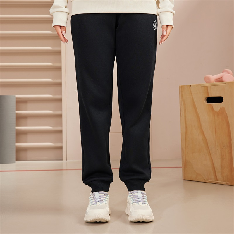 361运动裤女宽松束脚直筒针织卫裤休闲长裤跑步加绒裤子
