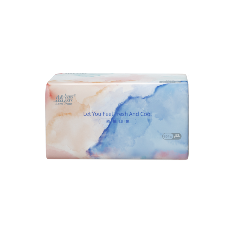蓝漂(Lampure)西柚抽纸 304张8包LP-29176-A白色抽纸8包高清大图