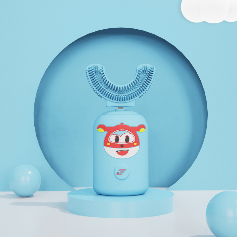 超级飞侠 儿童U型电动牙刷(电池款) MP-DDYS03 双档调节 温柔呵护有效清洁 浮声波振动!高清大图