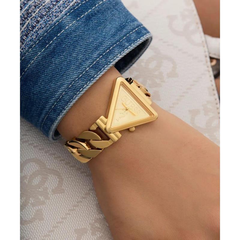 GUESS女款金表复古时尚石英表简约百搭通勤手表高清大图