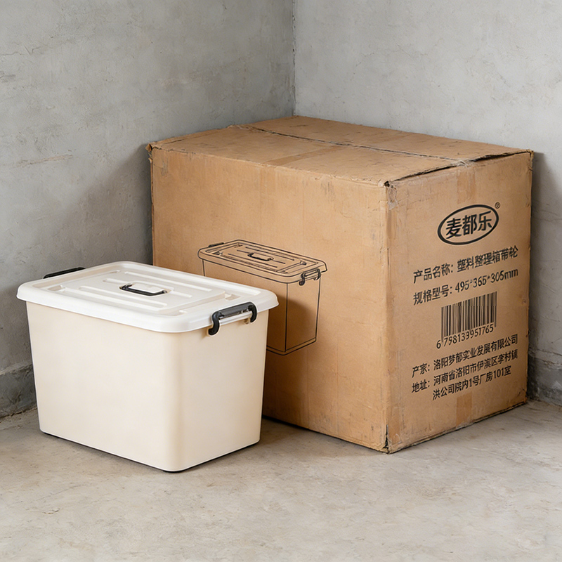 麦都乐 塑料整理箱带轮495*365*305mm 个高清大图