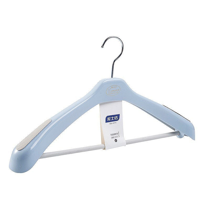 汐岩防滑挂衣架西装衣架宽肩无痕卧室衣挂室内西服衣服挂家用 北欧蓝10个
