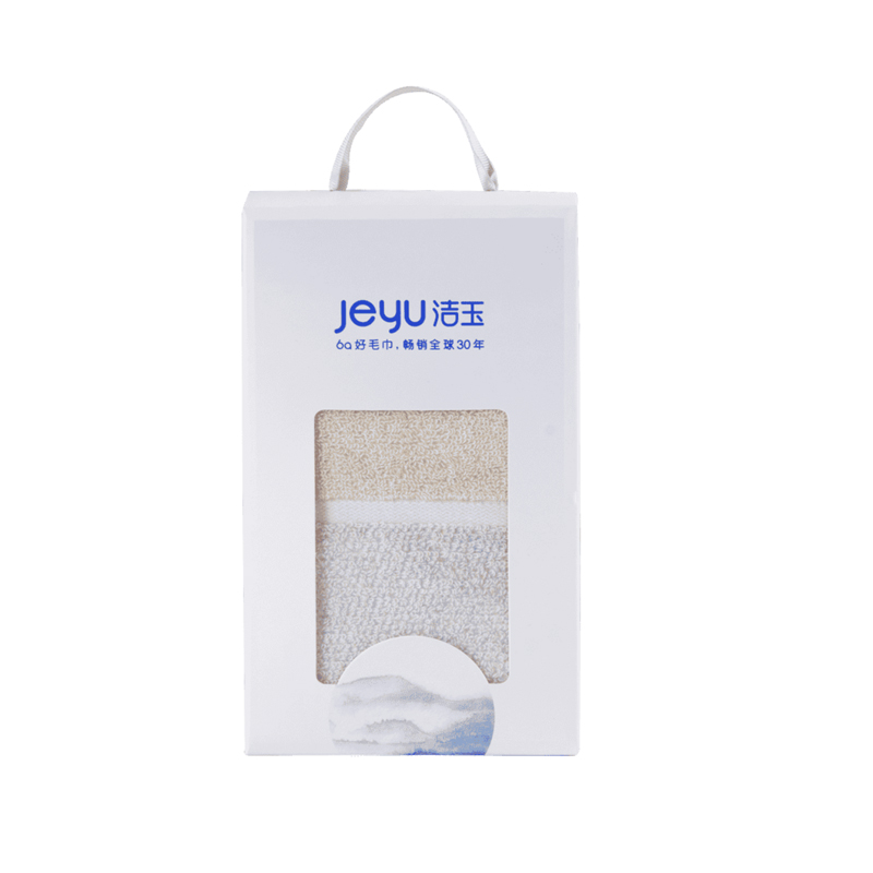 洁玉 秋水毛巾单条礼盒装 J0702-A 蓝色