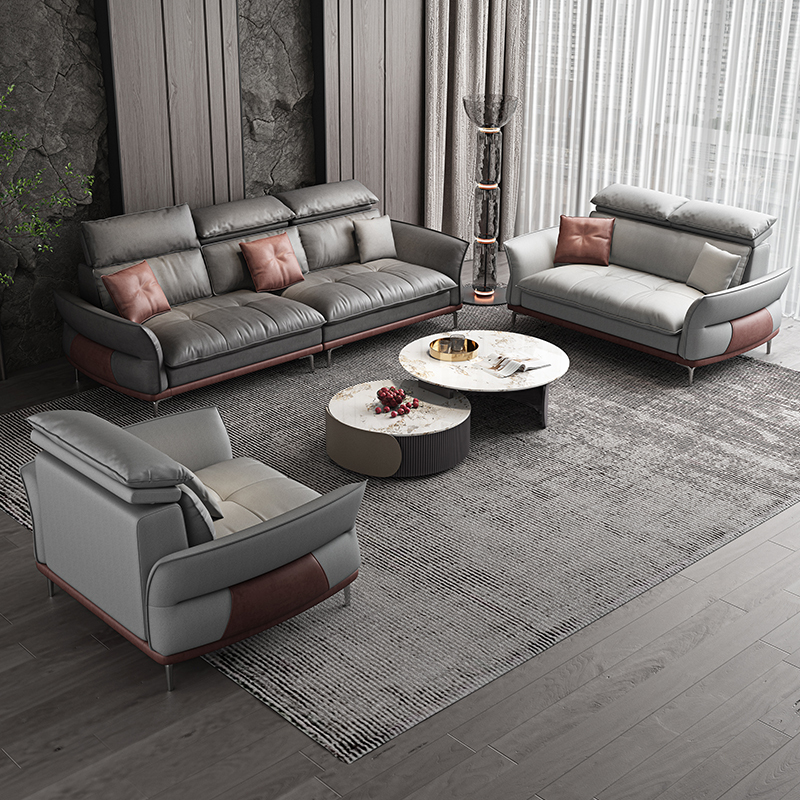 广木源意式极简沙发简约免洗科技布艺沙发中户型轻奢客厅沙发