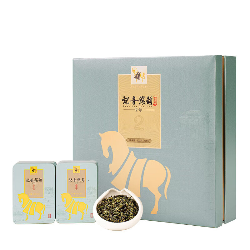 八马茶业(BAMA TEA)乌龙茶铁韵 安溪铁观音清香型特级192g AA1343