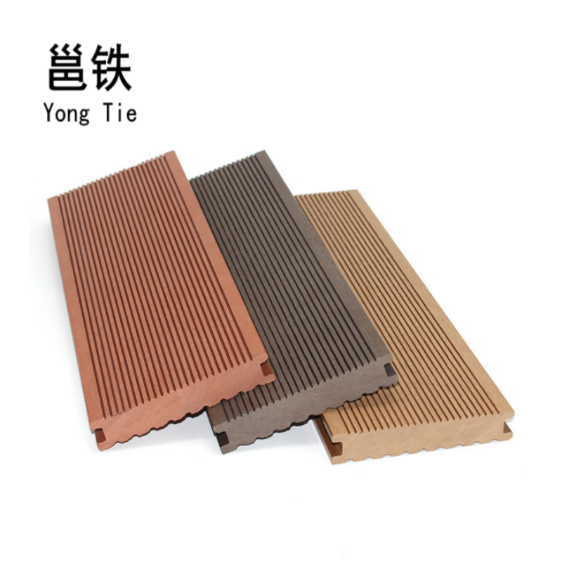 邕铁 塑木地板定制 实心双面条纹款 平方米高清大图