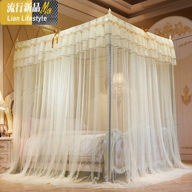 加粗不锈钢支架落地新款蚊帐家用15m床公主风18m支架纹账2米三维工匠