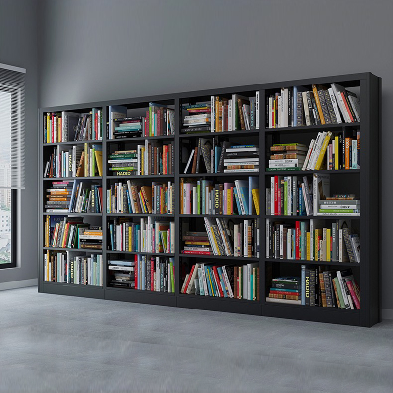 创世人 钢制书架学校图书馆书架书店阅览室档案资料架书柜收纳储物铁架子置物架可定制高清大图