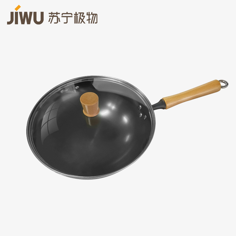 苏宁极物 中华精铁爆炒锅 30cm