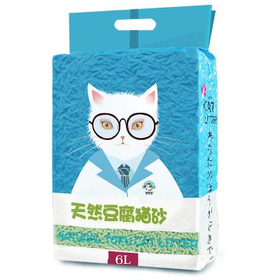 憨憨宠 豆腐猫砂豆腐砂绿茶除臭无尘吸水结团可冲厕所宠物猫咪用品 6L