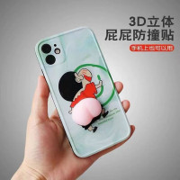 3D立体冰箱防撞屁屁贴防刮蹭硅胶屁屁贴纸可爱贴 随机两对四只装