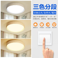 Grevol品拓(PINTUO) LED吸顶灯卧室灯简约现代铁艺圆形卧室灯餐厅灯创意个性房间卧室灯家用灯具灯饰12M2