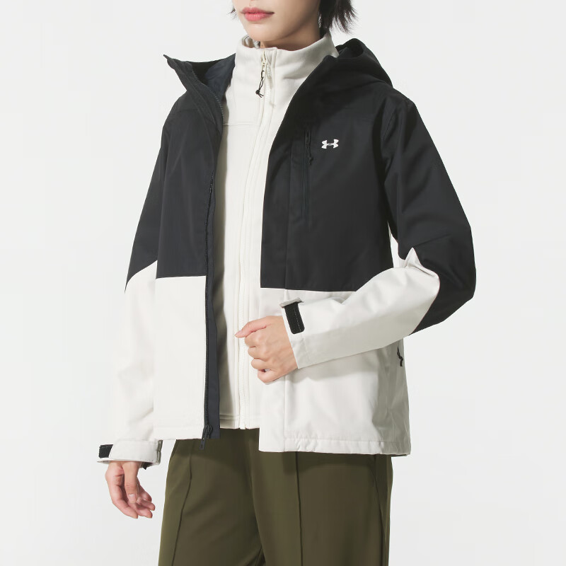 安德玛(Under Armour)女装外套新款运动服户外保暖三合一夹克锻炼连帽休闲服6001005-001 ZP高清大图