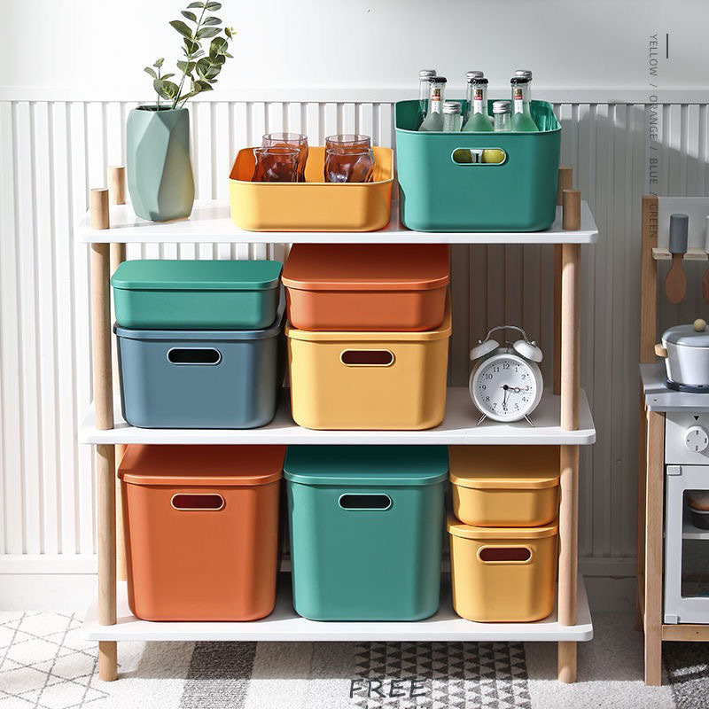 溢美佳桌面收纳盒杂物厨房整理篮玩具收纳箱婴儿童衣物储物箱塑料药箱