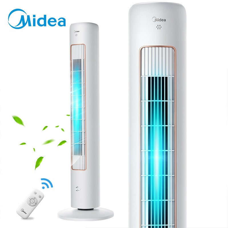 美的Midea 电风扇家用塔扇无叶风扇遥控风扇智能摇头负离子风扇空气循环风扇香薰净风内旋转页扇落地扇ZAE09AR