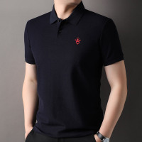 恒源祥男装纯棉t恤男2025夏季新款翻领体恤丝光棉polo衫短袖男t恤